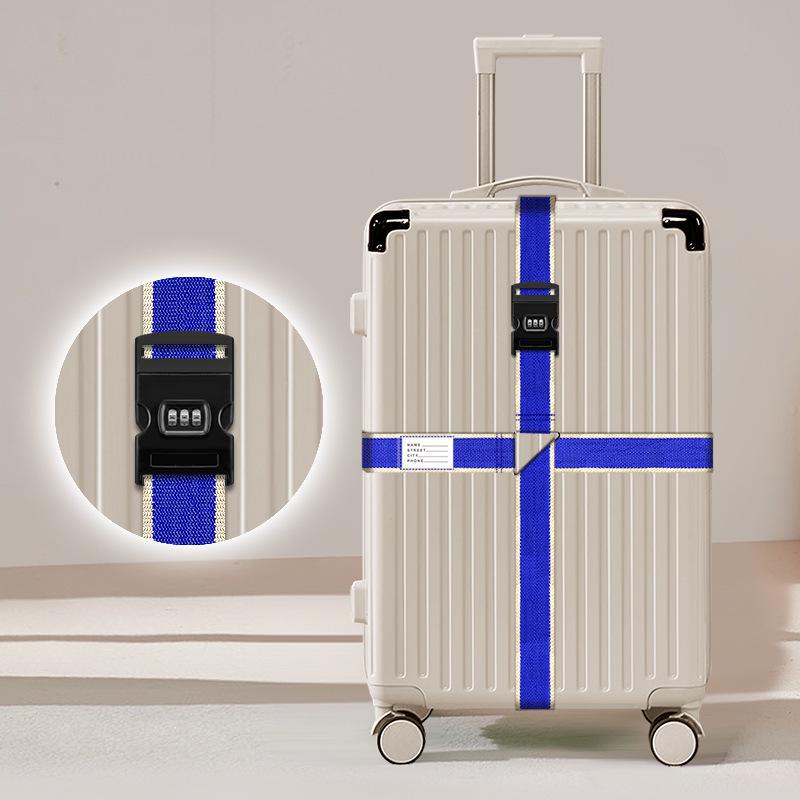 Luggage Strap: One-Word Cross Design, No Combination Lock
