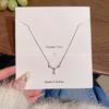 Micro-inlaid Zircon Titanium Steel Necklace Femininity Clavicle Chain Match
