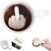 Personalized Middle Finger Ceramic Mug White Funny Handle Coffee Milk Tea Cup for Party April Fool's Day Gift