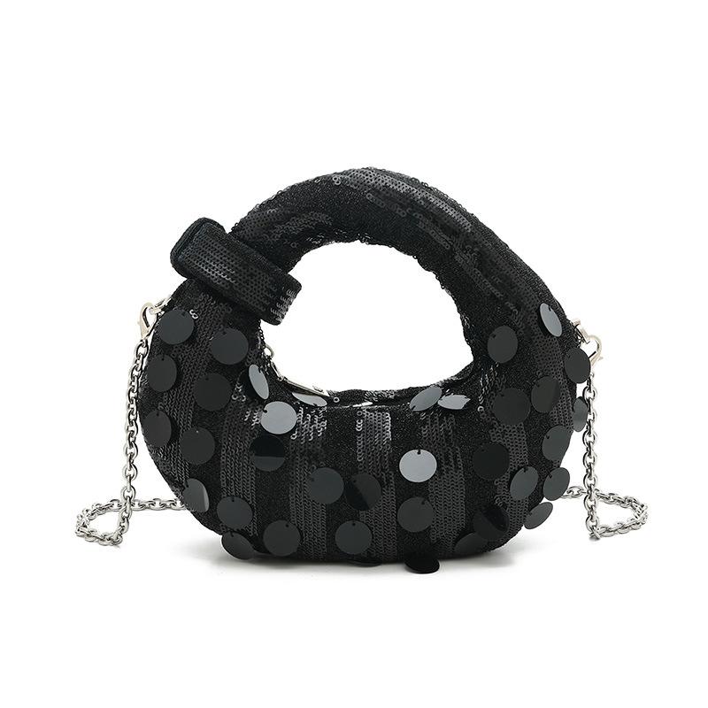 Niche Design Full Diamond Dumpling Bag Hand Bag Female Celebrity Dinner Bag Casual Versatile Handbag Rhinestone Bag