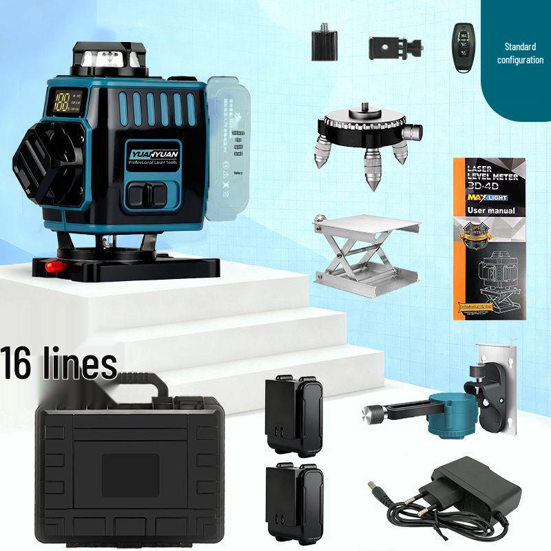 Cross New 16-Line Multifunctional Rotating Laser Level with Infrared Technology