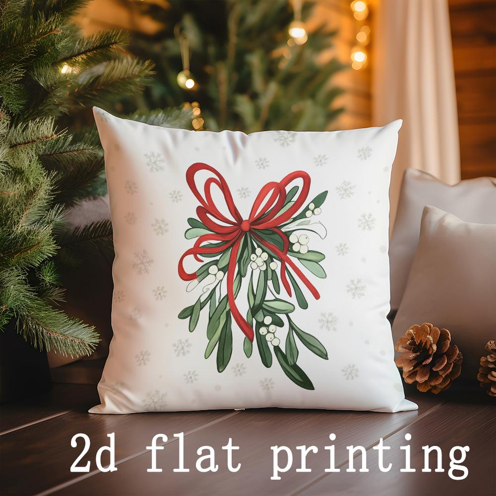 Home Decor Christmas-themed Patterns Throw Pillow Covers Pattern Cushion Cover Suitable for Sofa Bedroom Car Pillow Cover