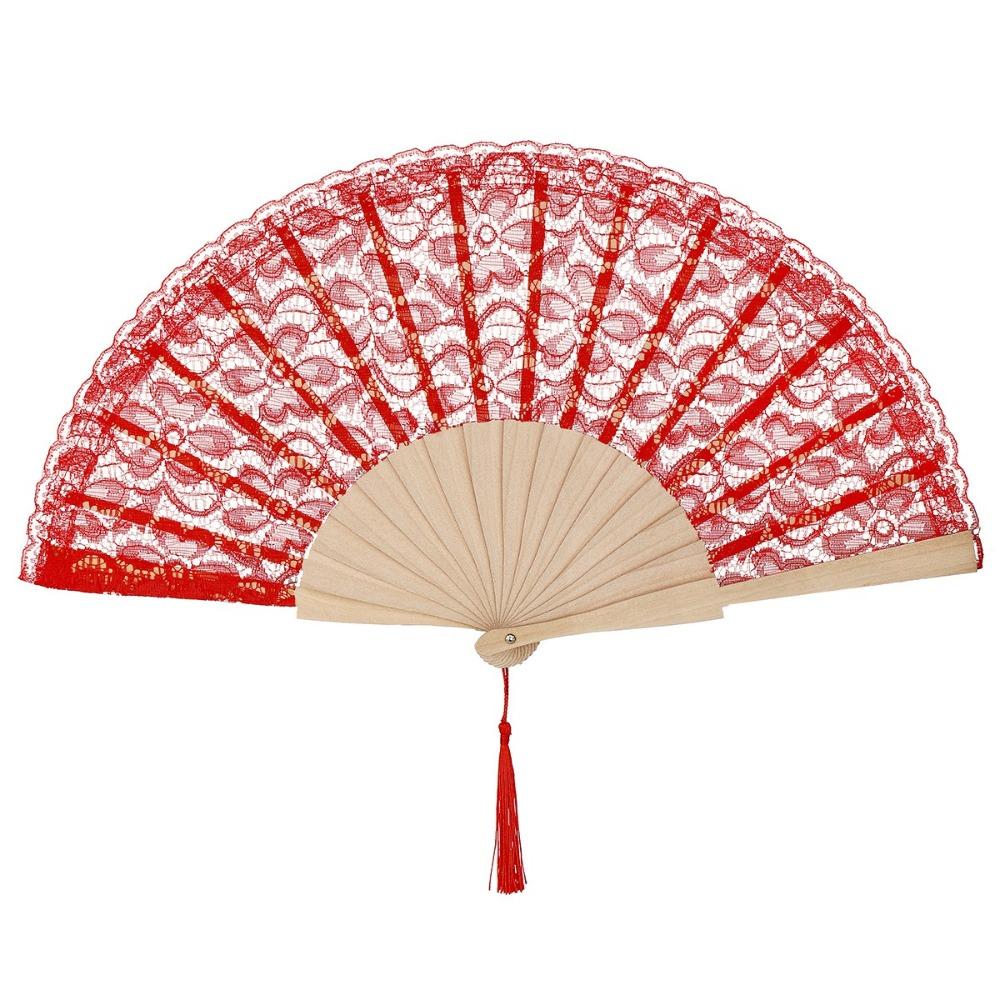 Handheld Lace Trim Folding Fan Vintage Antiquity Folding Fans Elegant Classic Fan Photography