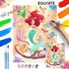 Disney The Little Mermaid Digital Oil Painting Diy Coloring Handpainted Filling Home Decoration Gift, Art for Adults, Wall Painting Decor