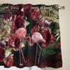 Eksotisk Flamingo Botaniske Blomster Vindu Gardin For Stue Soverom Dekorasjon Gardiner Luksus Kjøkken Valance Gardiner