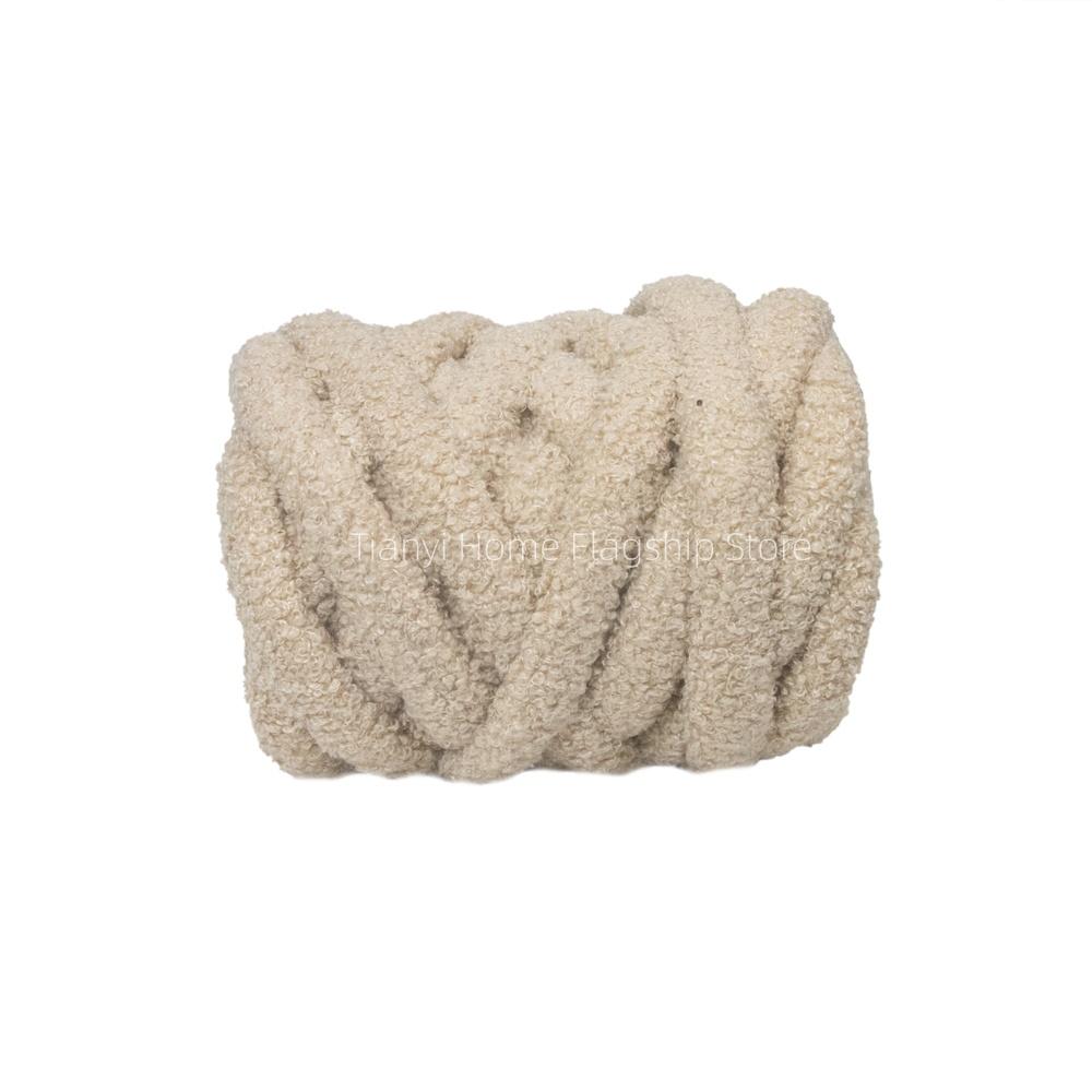500g Teddy Roll Dickes Garn Dickes Kern Baumwollwolle Schlauchgarn DIY Decke Kissen Sperriges Arm Garn Handarbeit Stricken Garn Spinnen