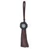Minimalist Flower Keychain Woven Bag Charm With Faux Leather For Women