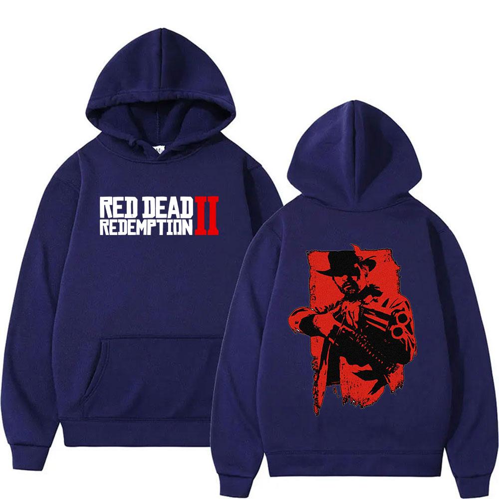 Red Dead Redemption 2 Arthur Morgan Hoodie Herren Damen Retro Gothic Pullover Sweatshirt Lässige Mode Übergroßer Kapuzen-Streetwear