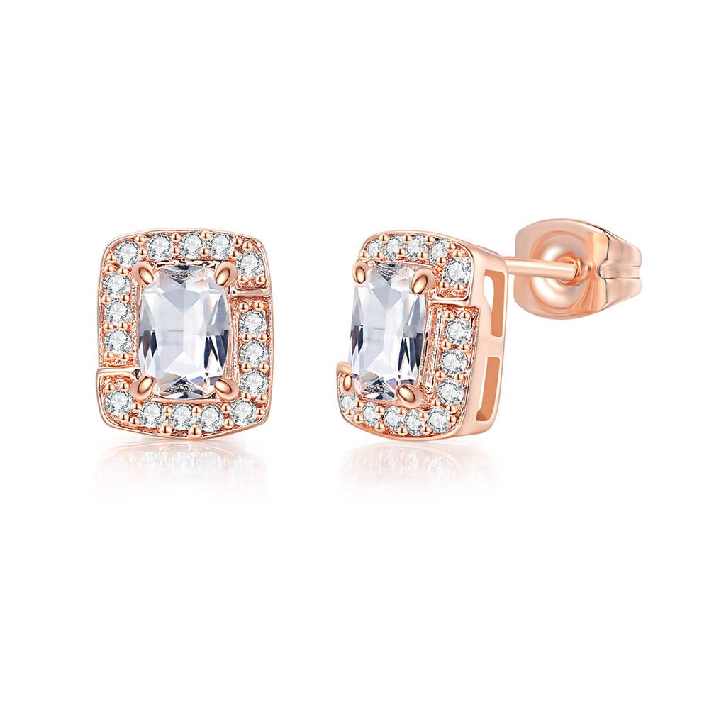 

Bling Birthstone Crystal Stud Earrings for Women Multicolor Zircon Wedding Engagement Ear Accessories Fashion Earing Zircon