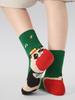 Kids' Seamless Cartoon Animal Color Block Mid-Calf Cotton Socks for Autumn & Winter Sports