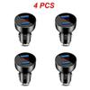 2~5PCS Auto Vehicle Car Dual USB Car Charger QC 3.0 Fast Charging Adapter Cigarette Lighter LED Voltmeter For All Mobile Phone