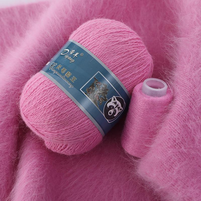 Mink Cashmere Yarn Balls, Medium Thickness, Long Hair, for Hand and Machine Knitting - DIY Yarn