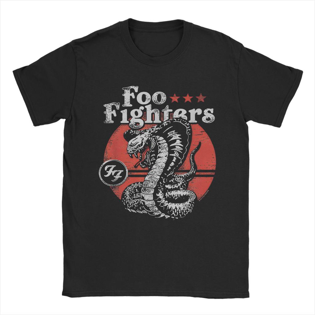 Men Women F-Foo F-Fighters Rock Music Band T Shirts 100% Cotton Clothing Vintage Short Sleeve Round Collar Gift Idea T-Shirt