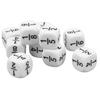20 PCS 16mm Fraction Dice White Fraction Symbols Dices Mathematical Arithmetic Teaching Tool