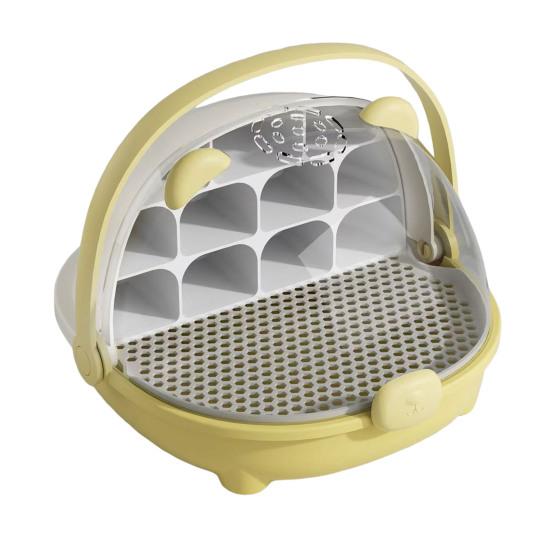 

Прозрачный бокс для разведения, бокс для выращивания шелкопрядов, клетка-среда обитания с ручкой, капсула для разведения мелких животных, контейнер для выведения шелкопрядов жёлтый