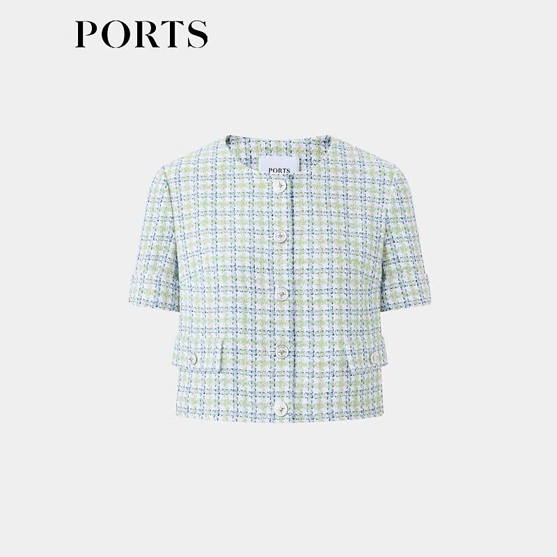 PORTS Women's 2025 S/S Short Plaid Jacket ST8J003TFD053