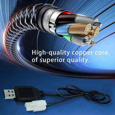 KET 2P Stecker USB Stromladekabel für 7,2V 250mA Ni MH Ni CD Akku mit Schutzschaltung und Kontrollleuchte