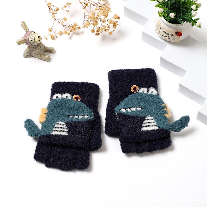 1 par søte tegneserie-dinosaurhansker for barn