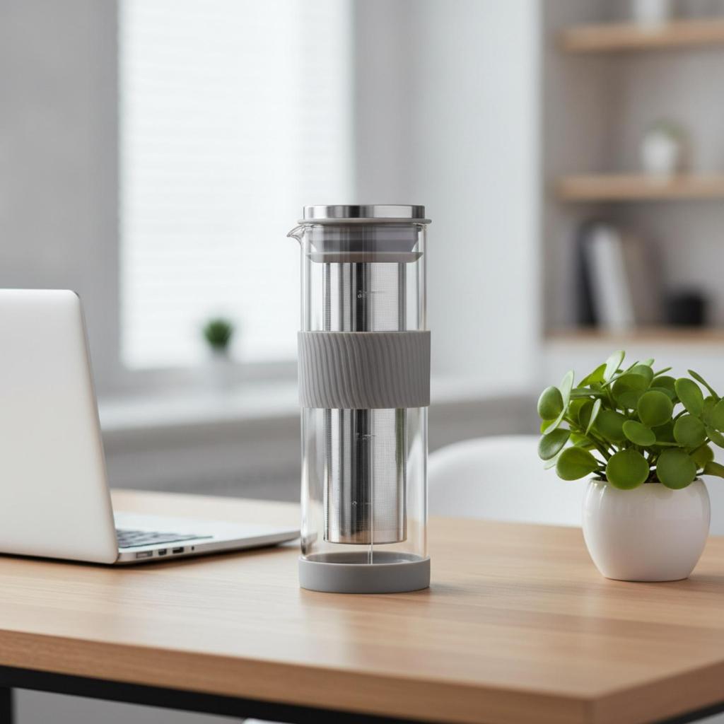 Cold Brew Coffee Maker Reusable Glass Pitcher with Lid Sun Tea for Kitchen