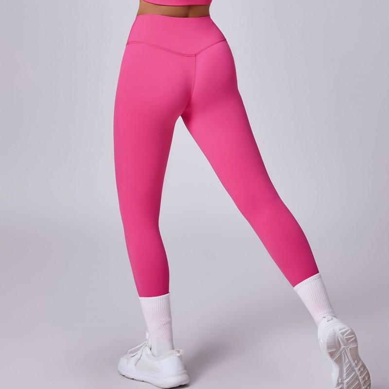Hohe Taille Bauchkontrolle Leggings Yoga Laufen Fitnessstudio Training Schnelltrocknend Atmungsaktiv Sporthose Damen
