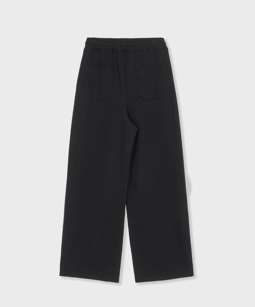 GLW Wide Double-Pleat Sweatpants Black