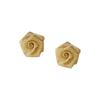 Vintage Style Flower Stud Earrings Gold Gauze Fabric Rose Stud Earrings New Rose Earrings  Women