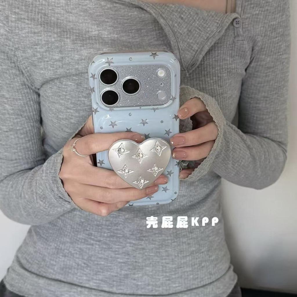 Glitter Star Diamond Love Holder ins14 Suitable for 17Pro Apple 17ProMax Mobile Phone Case iPhone16