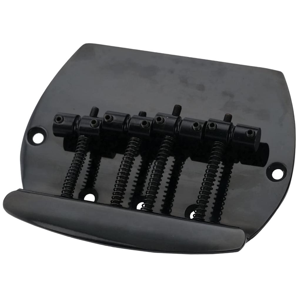 Musiclily Pro 19mm String Pitch Bass Bridge for Music Black 4-String Man,