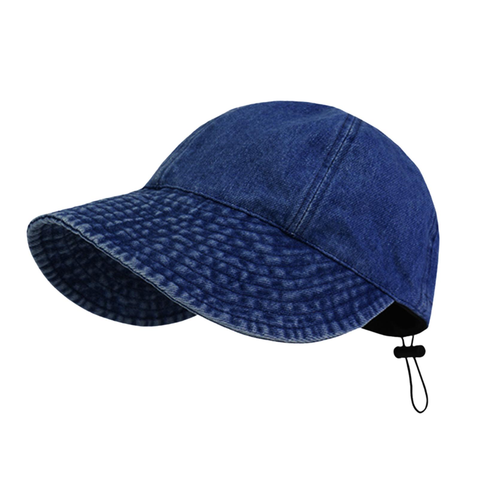 

Denim Sun Hat Denim Baseball Cap Women Denim Baseball Hat Relaxed Fit Strapback Hat Adjustable Beach Hat Snapback Hat темно-синий
