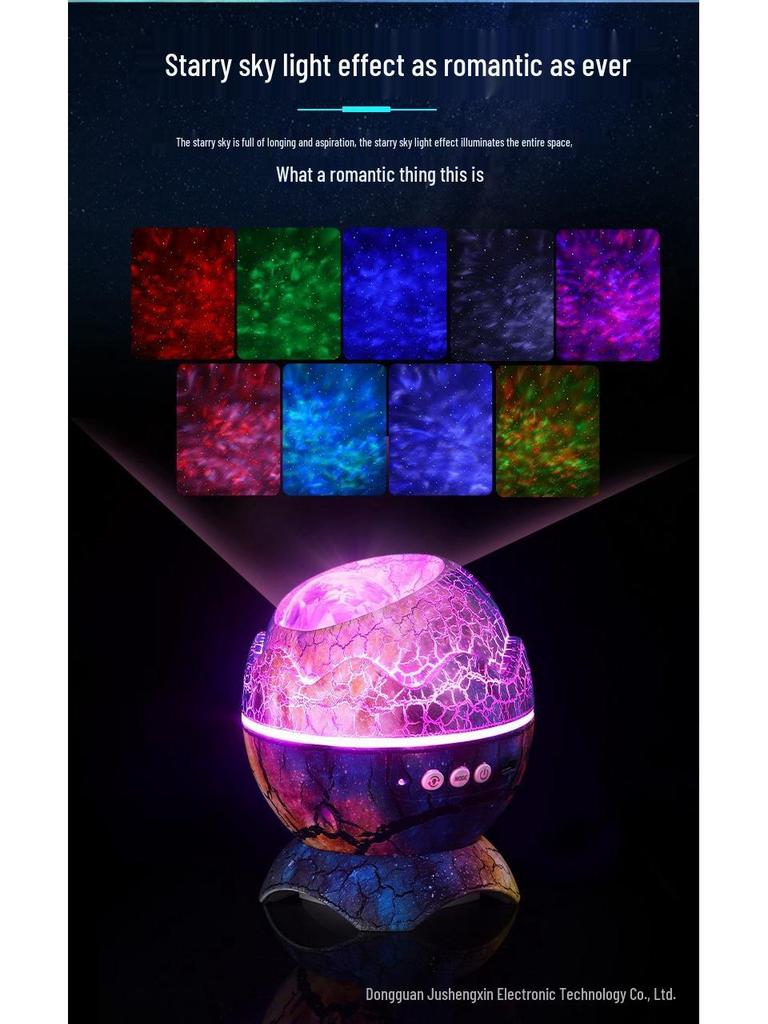 Dinosaur Egg Starry Sky Galaxy Projector with Bluetooth Music and Nebula Effects - Perfect Children's Gift