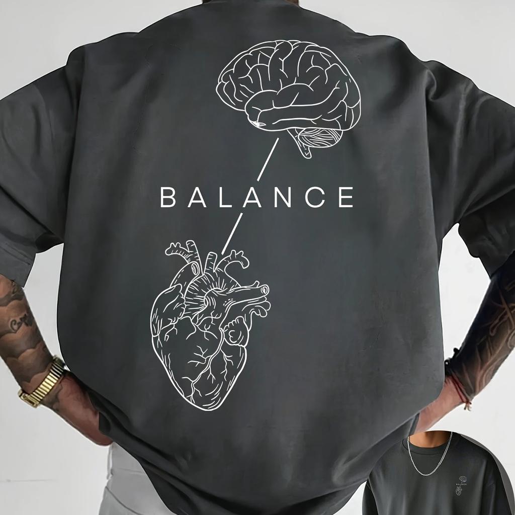 Mens Graphic Print Short Sleeve T Shirt, Streetwear Casual Crew Neck Tops, Oversized Vintage Y2K Tee for Daily Outdoor Casual Wear