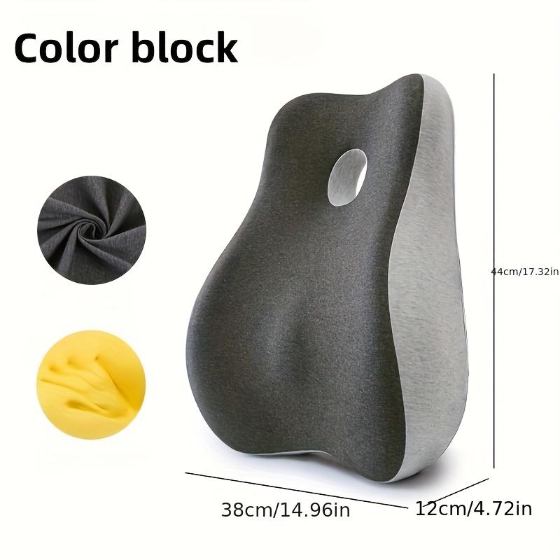 [Ergonomic Lumbar Cushion] Memory Foam Ergonomic Lumbar Support Cushion with Removable Cover,Soft Posture  Support
