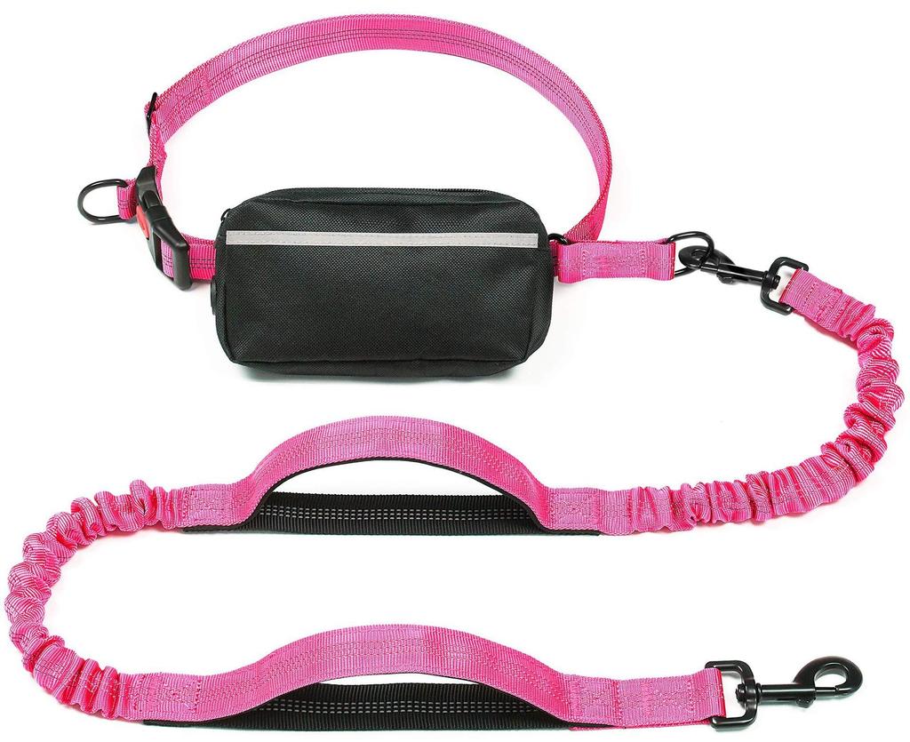 Pet Dog Leash, Multi-functional Running Fanny Pack Leash, Reflective Dog Leash, Elastic Dog Leash