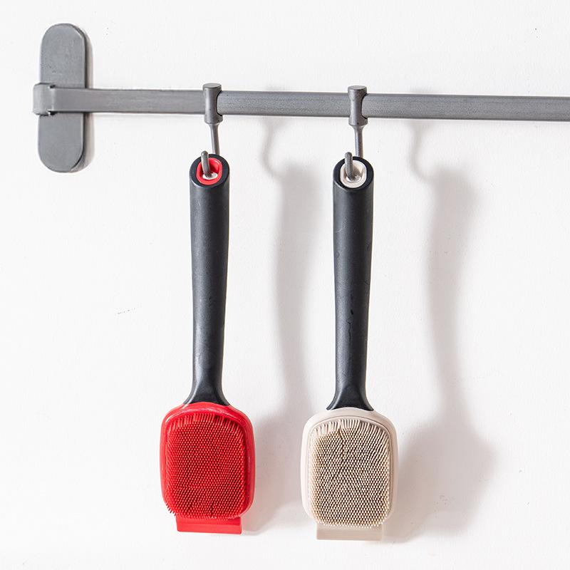 Household Kitchen Long Handle Pot Brush Special Silicone Does Not Hurt The Pot Wash Pot Brush Wash Pot Brush