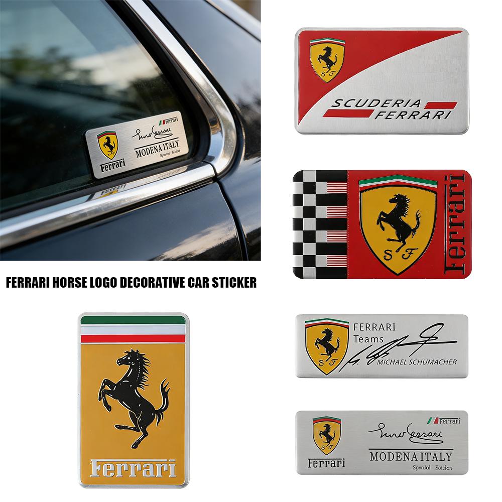 For Ferrari 458 488 SF90 Stradale SF90Spider 296 GTB 296 GTS Aluminum Car Styling Body Trunk Sticker Badge Decor Accessories ZX2
