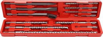 Set of 9 S4 Drills + 3 SDS+ Chisels, 12 Pieces, KD10206