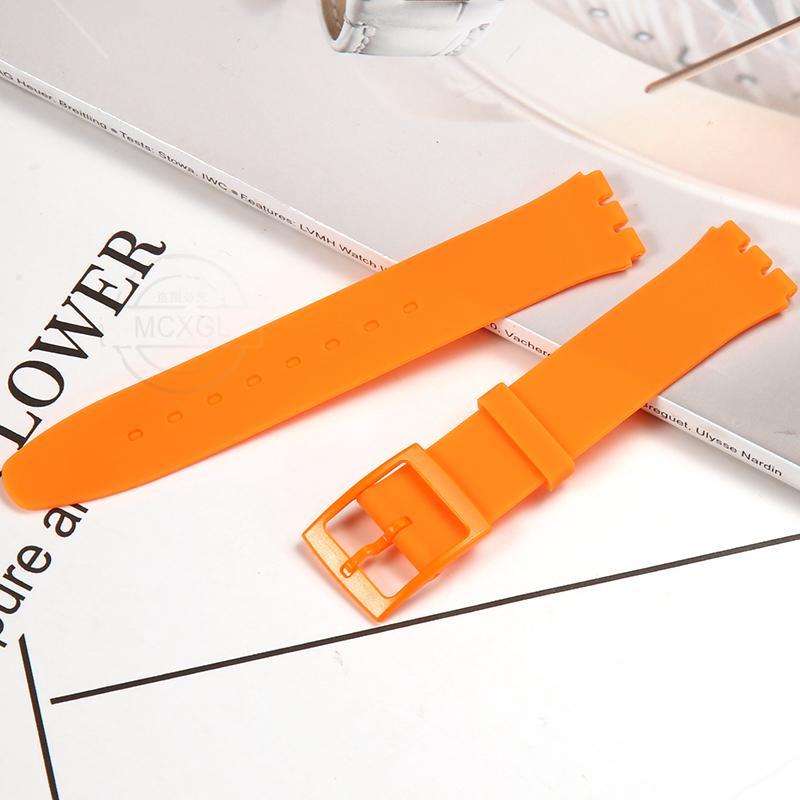 Silikonový řemínek pro Swatch SFS103 SFV107 SFN120 SFK397 SFK360 SFK361 Pásek na hodinky 16mm Dámský náramek Vodotěsné doplňky k hodinkám