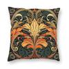 Art Nouveau Floral Nature Plant Pillowcase Polyester Linen Velvet Pattern Zip Decor Car Cushion Cover