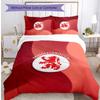 Middlesbrough FC Printed 3PCS Bedding Set Breathable Duvet Cover with Pillowcases Decorative Bed Linen for Bedroom Home