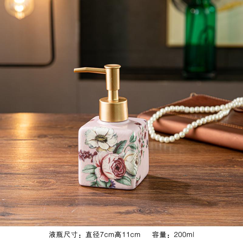 American ceramic hand sanitizer bottle bathroom homestay hotel shower gel empty bottle separate bottle press  dispenser