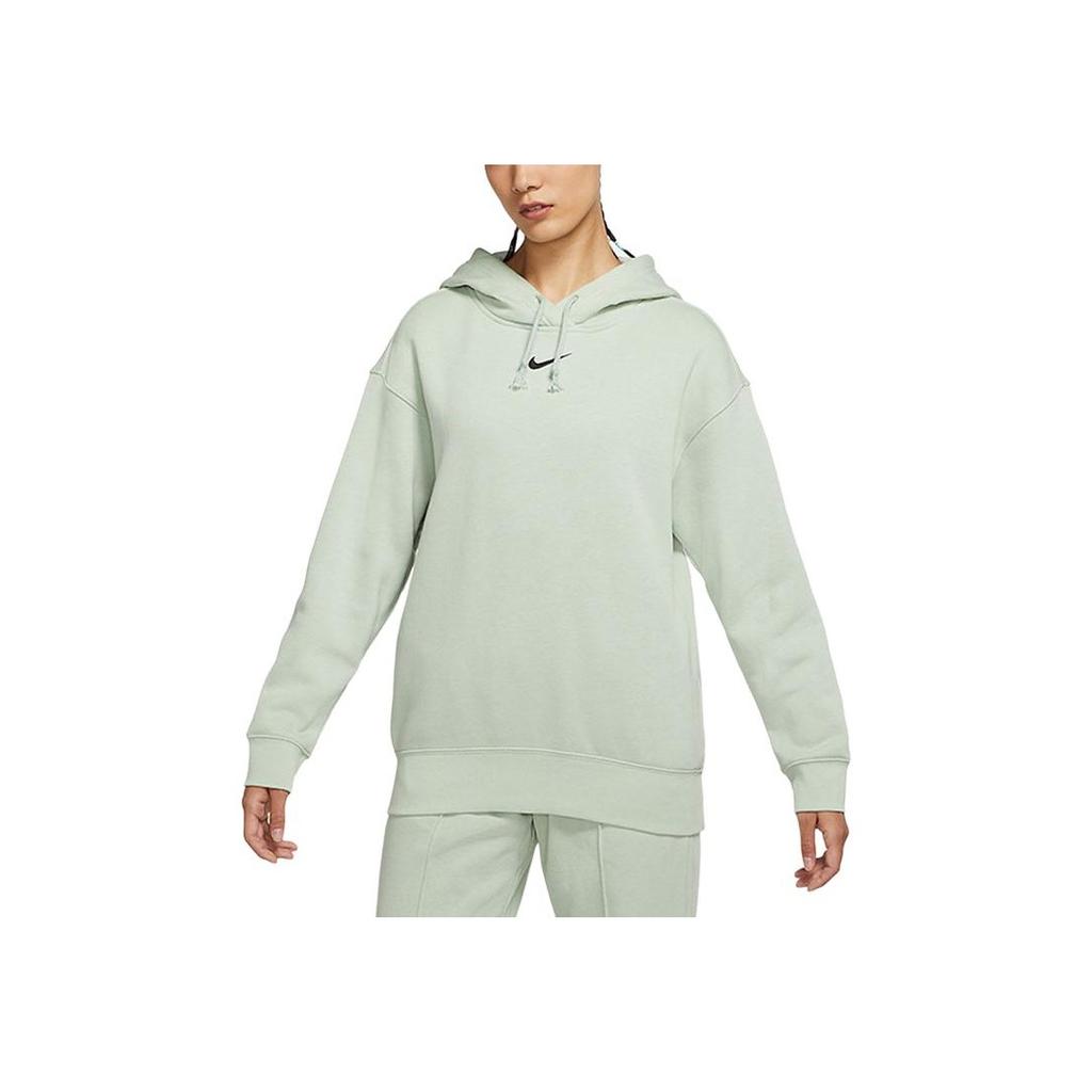 Nike Sport Casual Pullover Hoodie Women Tops Light-Green DJ7669-017