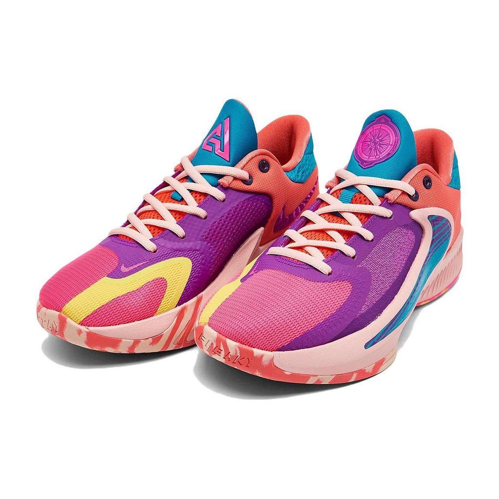 Nike Zoom Freak 4 EP Vivid Purple Laser Blue Hyper Pink Men's Basketball Shoes DQ3825-500