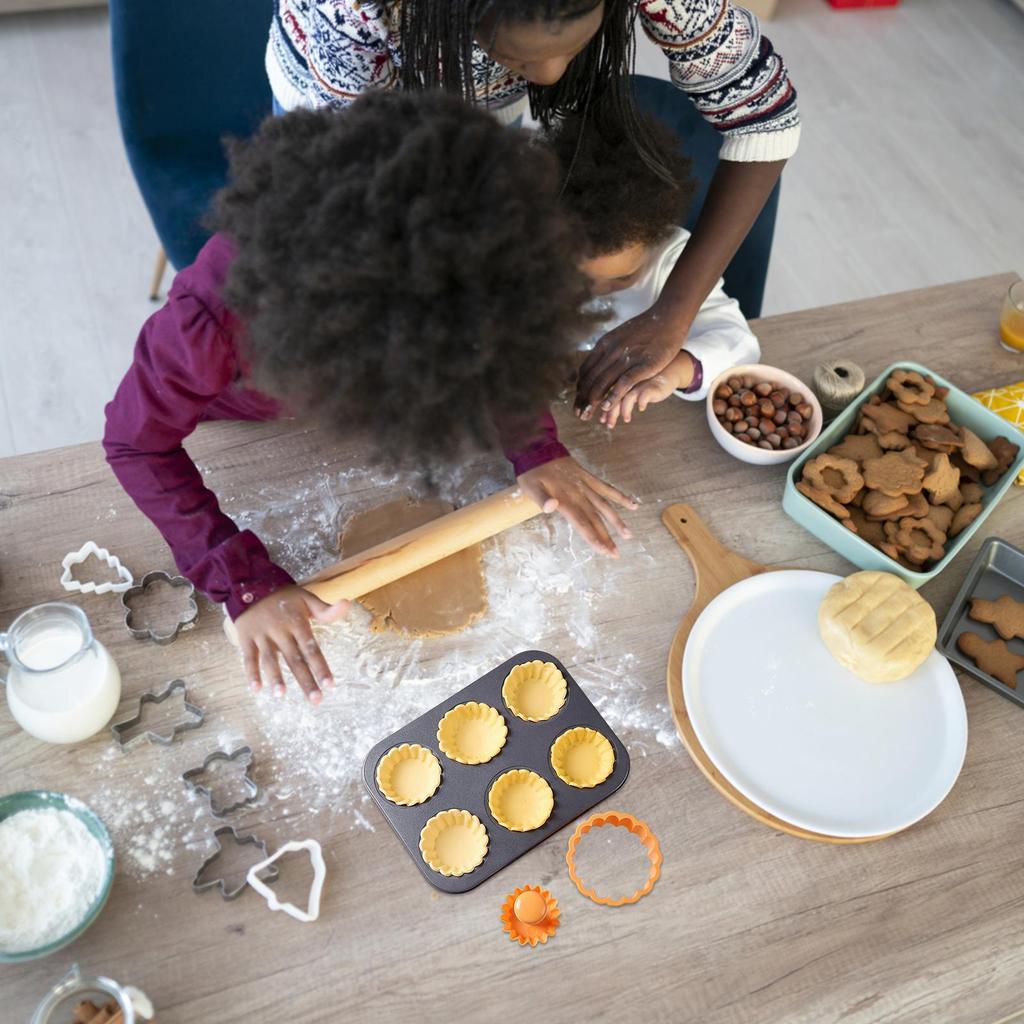 Egg Tart Molds Fruit Pie Maker Mold Dishwasher Friendly Reusable Maker Nonstick Steel for Tartlet Cheesecake Cookie Cake Muffin