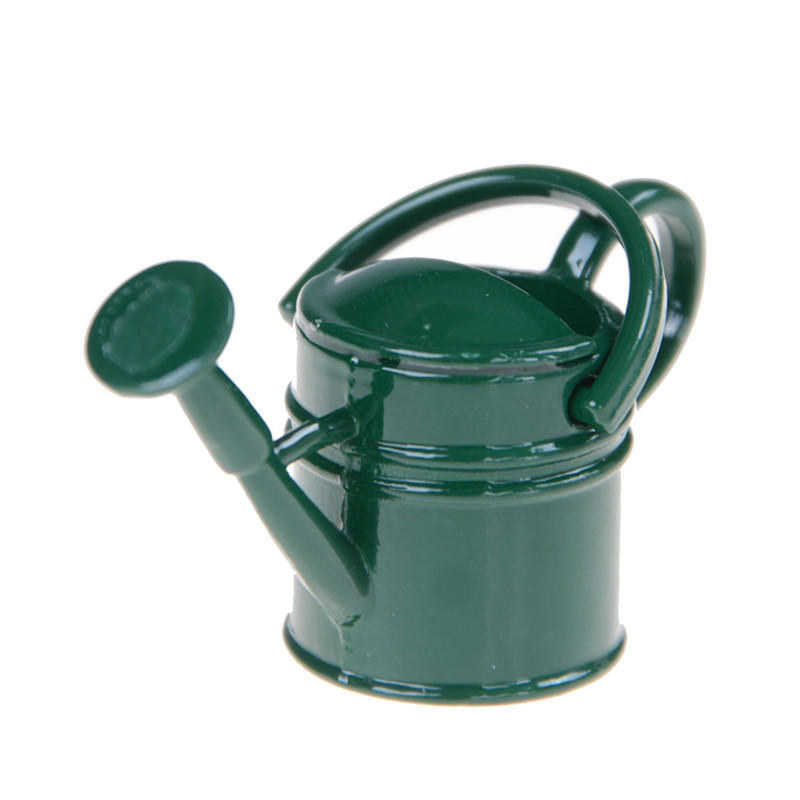 1:6/1:12 Gießkannen aus Metall, Puppenhaus, Miniatur-Gartenzubehör, Heimdekoration
