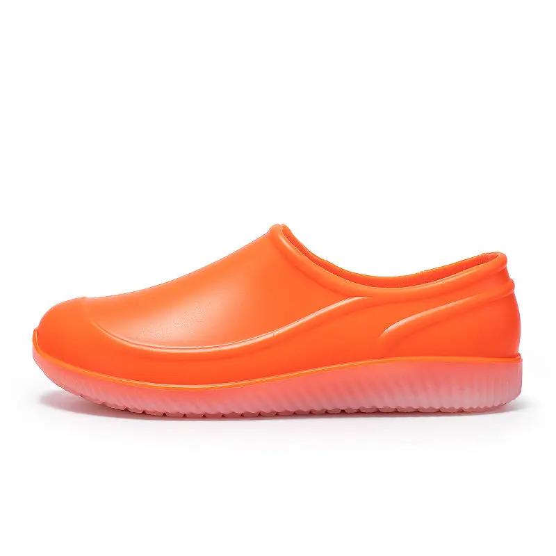 

White Wear to Work Soft Men s Rain Boots Low-Top Cheap Without Lacing Original Rubber Wellies Comfortable On Offer Male Shoes 45