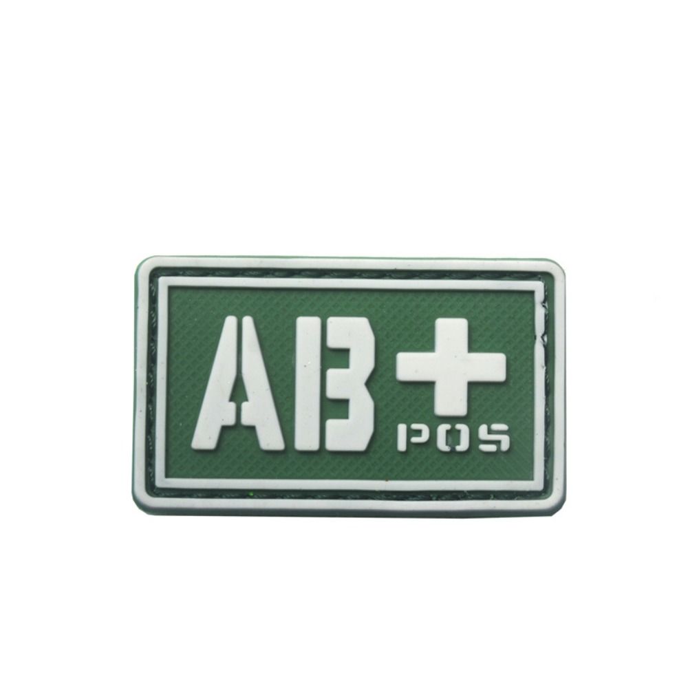 PVC Glue Stamp Blood Type Magic Sticker Embroidered Patch Emergency Armband  Helmet Decoration
