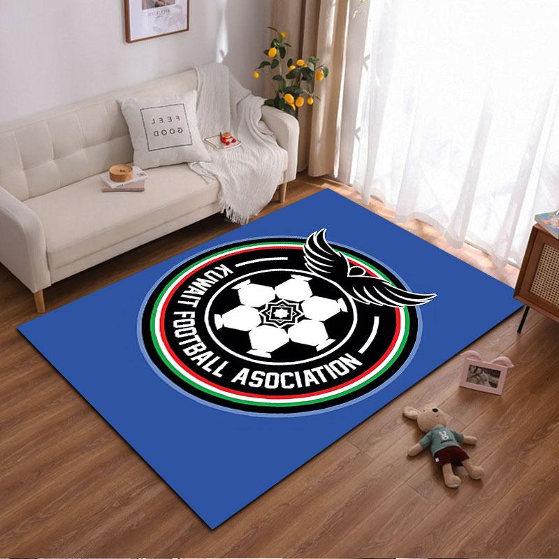 Kuwait Football Crest Carpet Suitable As a Non-slip Mat for the Living Room or Bedroom Sofa