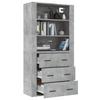 vidaXL Highboard Betongrau Holzwerkstoff