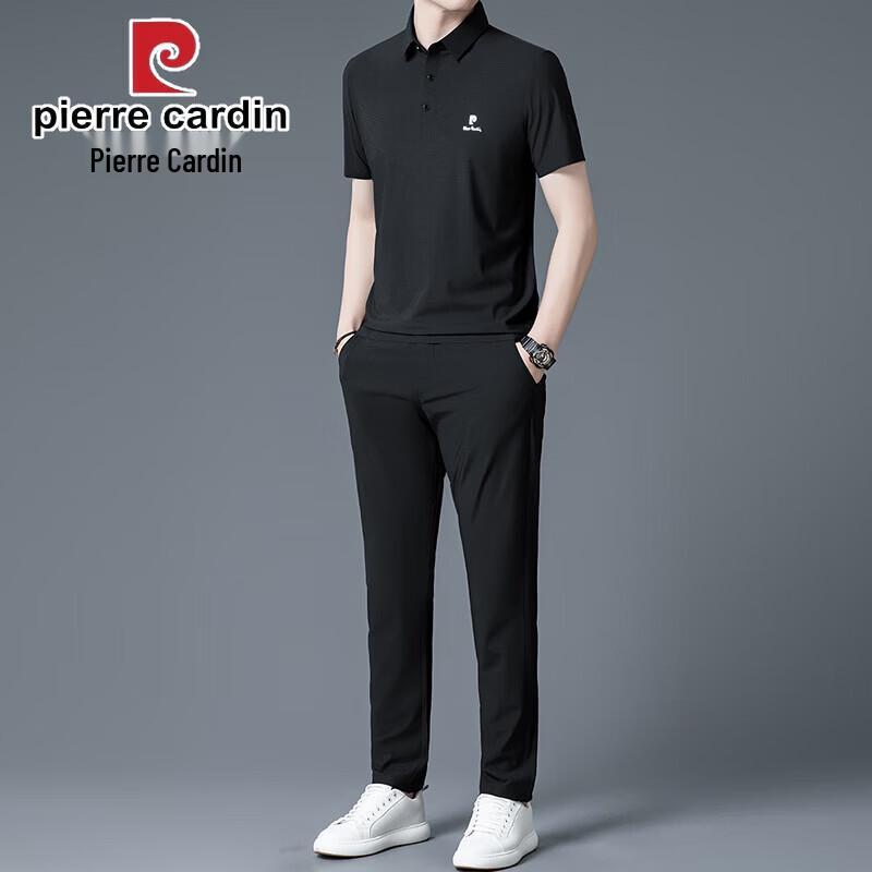 Pierre Cardin Men's Ice Silk T-Shirt & Pants Set