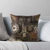 Steampunk, Wonderful Clockwork with Gears Throw Cushions & Pillows Without Core